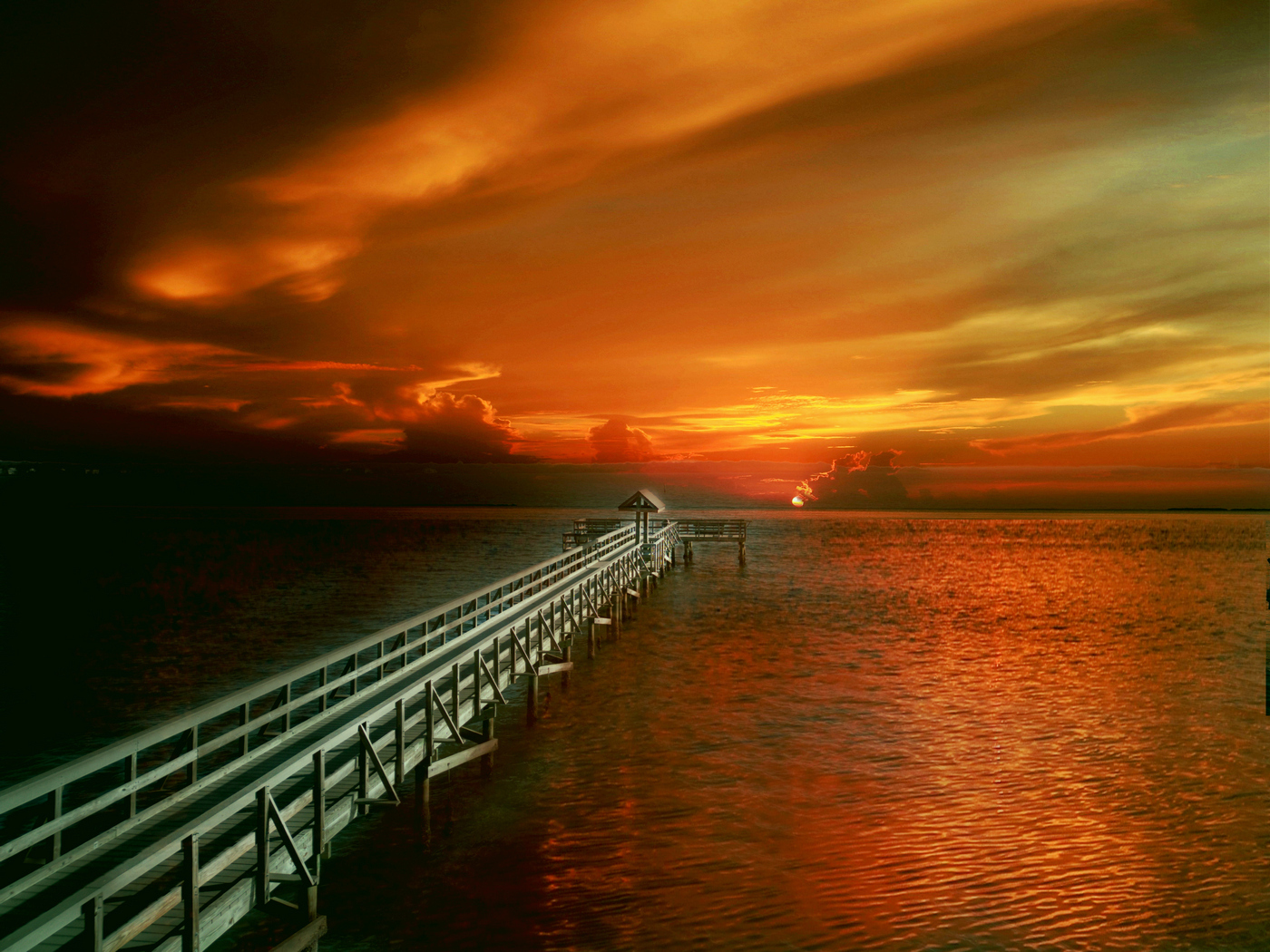 The Fishing Dock at Sunset by Mike Fernandez (Group 85)